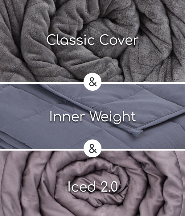 HUSH 2IN1 WEIGHTED BLANKET BUNDLE SUMMER & WINTER Earthing Canada